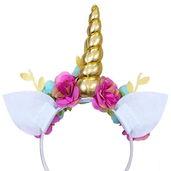Unicorn 🦄 FLOWER HEADBAND festival ITEM  *NWT* - Picture 4 of 8